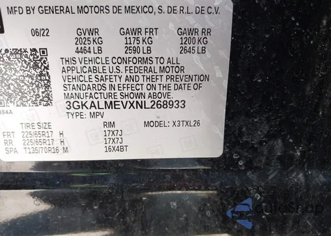 2022 GMC Terrain Fwd Sle из США, поврежденный, VIN 3GKALMEVXNL268933